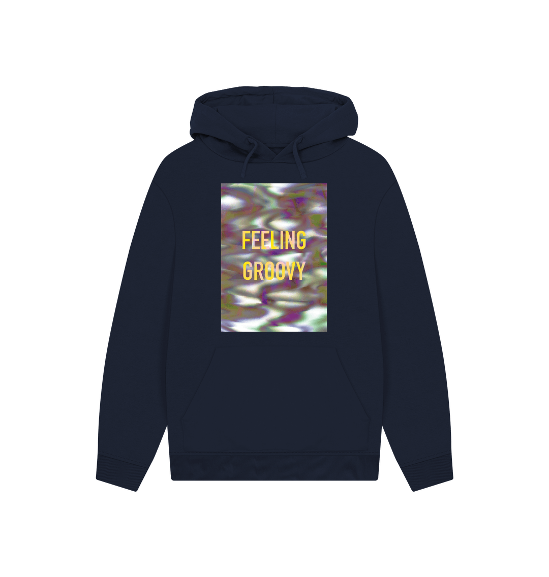 Navy FEELING GROOVY Hoddie uniaex on block graphic