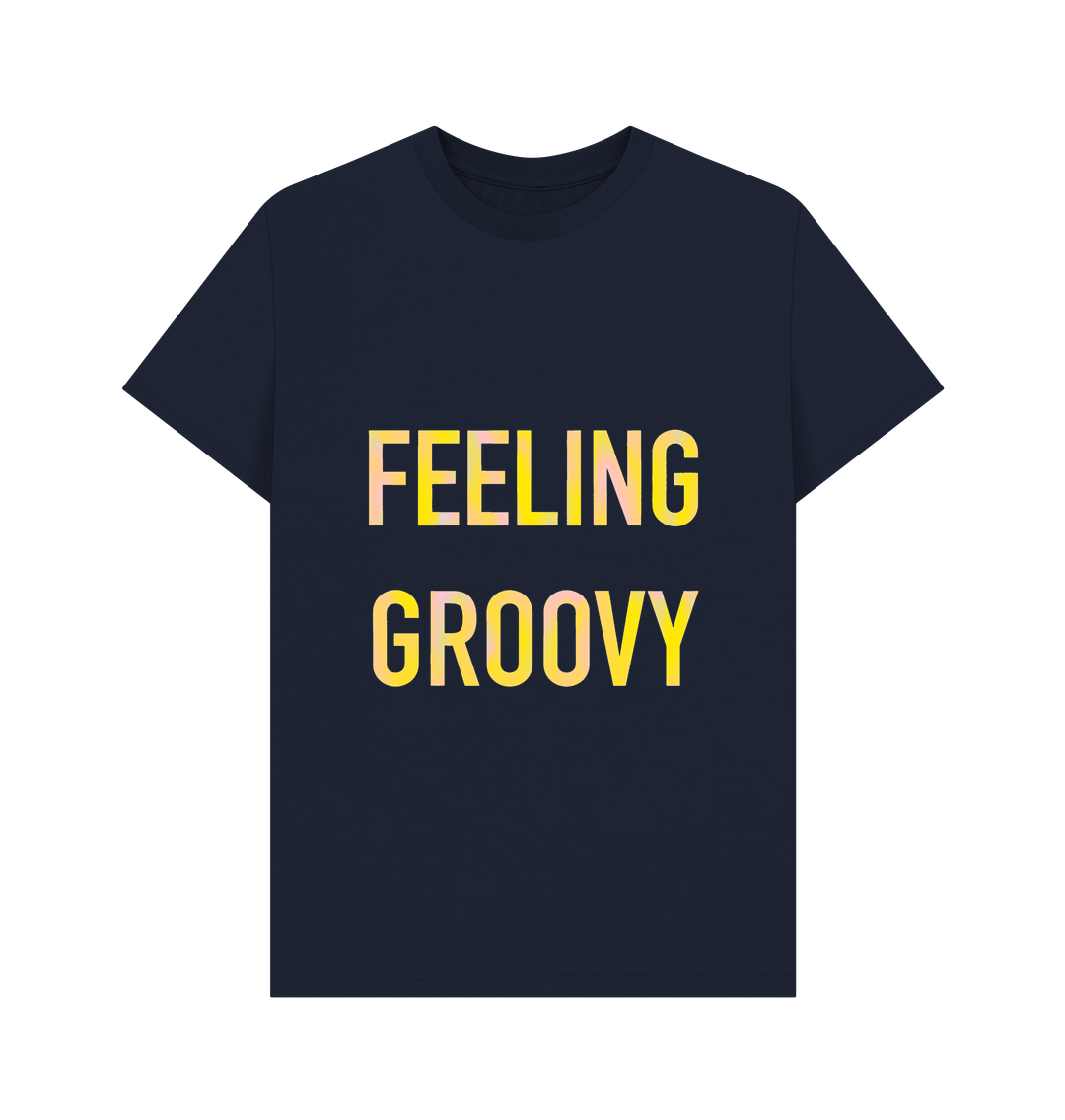 Navy Blue FEELING GROOVY mens T