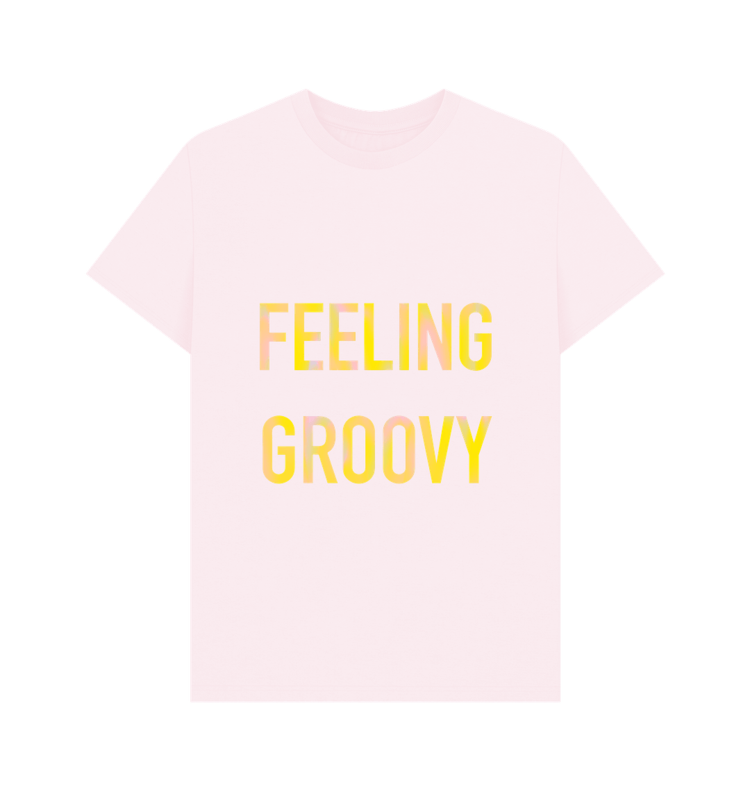 Pink FEELING GROOVY mens T