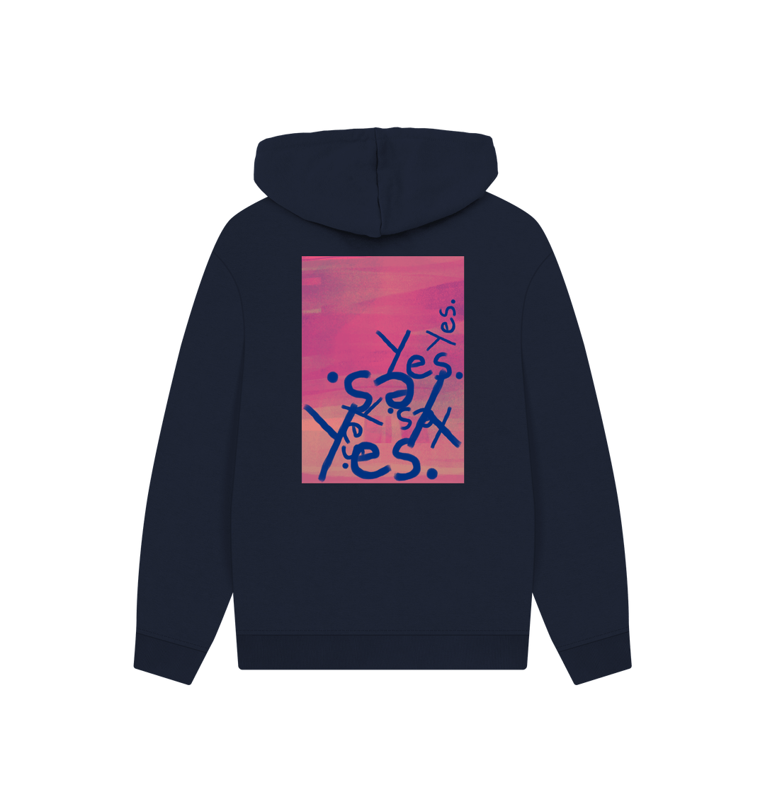 Navy Yes Yes Hoodie Unisex