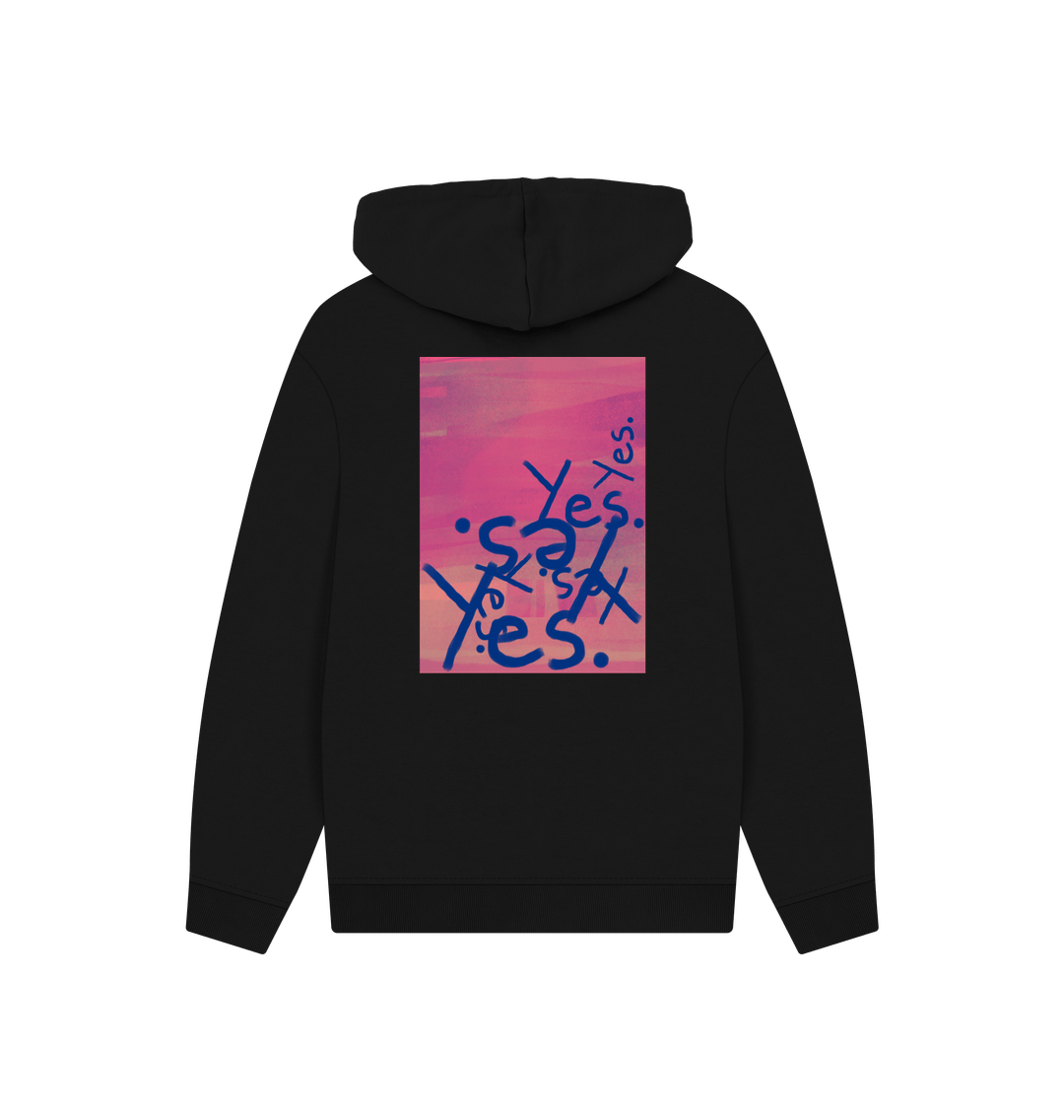 Black Yes Yes Hoodie Unisex