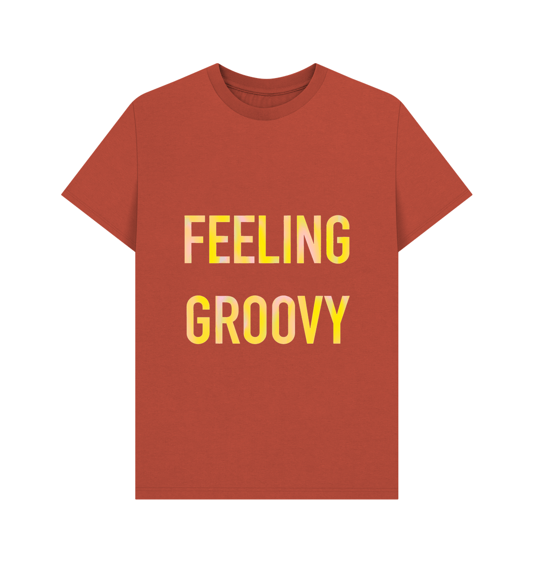 Rust FEELING GROOVY mens T