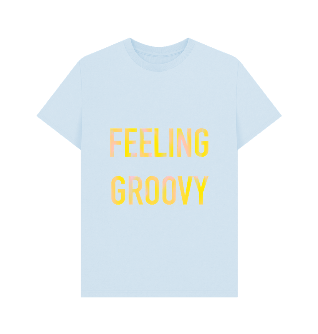 Sky Blue FEELING GROOVY mens T