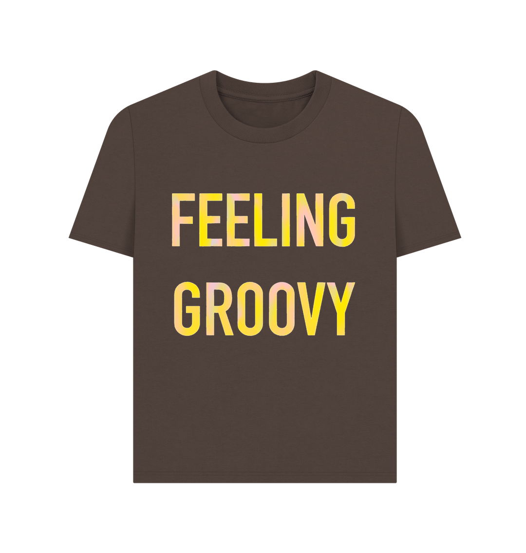 Chocolate FEELIN GROOVY women's T