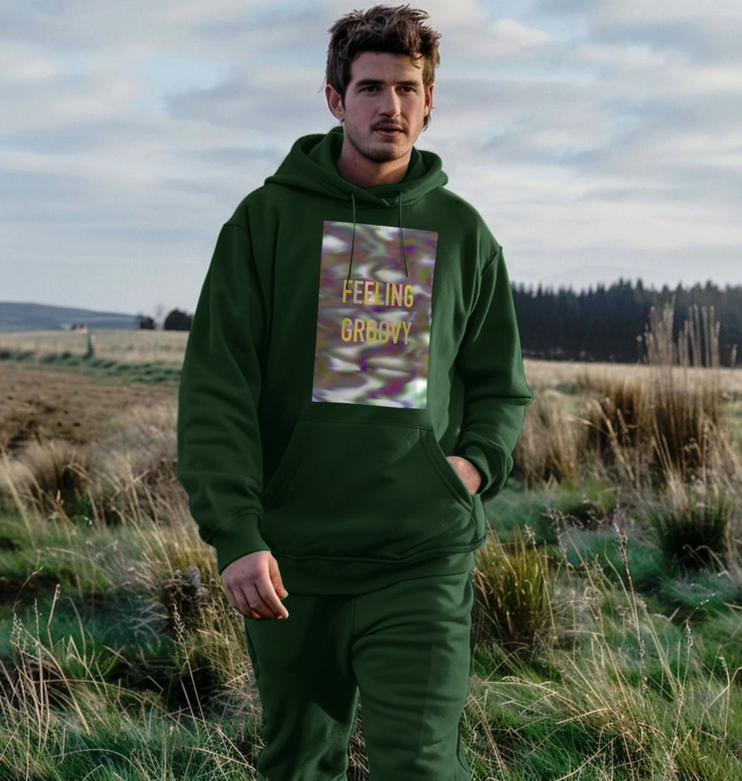 FEELING GROOVY Hoddie uniaex on block graphic